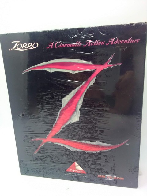 Zorro (PC, 1995) Capstone IBM PC CD-ROM Big Box Game New Sealed