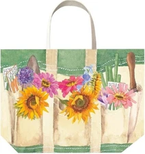 Caspari Small Square Gift Bag, Garden (10120B11)