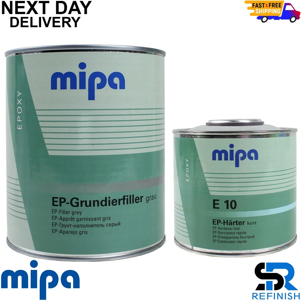 MIPA EP EPOXY PRIMER Grundierfiller 2K GREY + EP FAST HARDENER E10 - 1.5L KIT