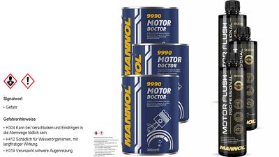 3x 300ml Set MANNOL Motor Doctor 9990 + Flush Professional 9009