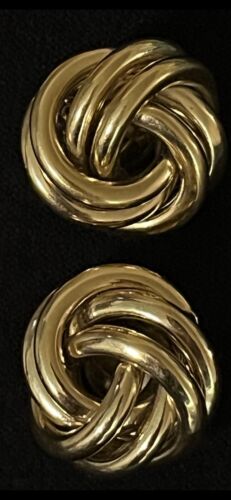 Givenchy Gold Tone Knot/twist Earrings - image 1