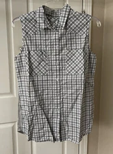 SUPPLY & DEMAND For JOYUS Sleeveless Button Down Shirt Top Size Medium 1086d