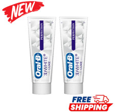 2X Oral-B 3D White Luxe PERFECTION Whitening Toothpaste 95G To Removes Stain