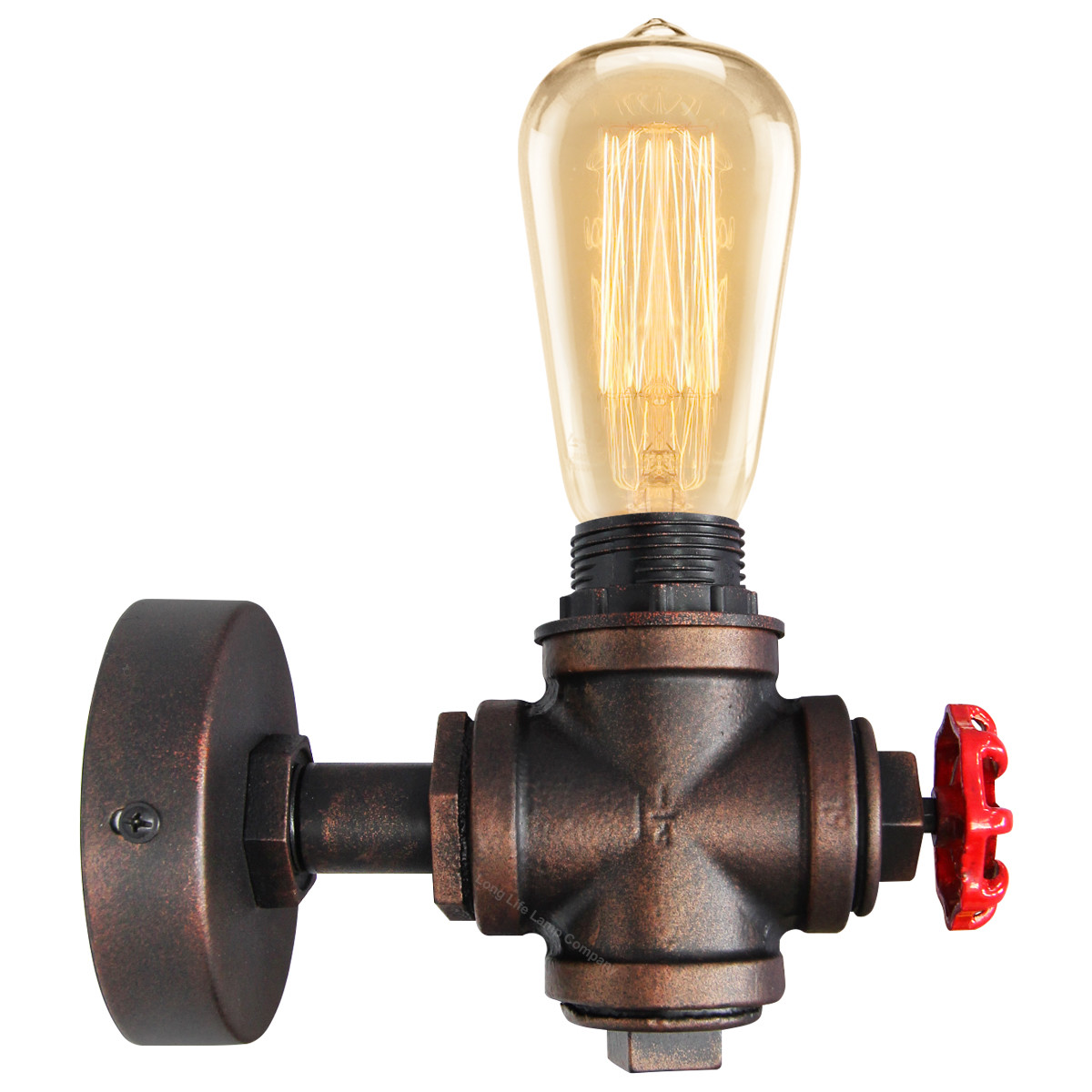 Vintage Industrial Rustic Unique Style Wall Light Knob Waterpipe Wall