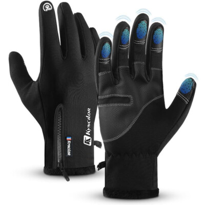 Larnmern Windproof Touchscreen Thermal Warm Winter Gloves For Men And Women Gray / M