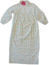 VTG NWT Philmaid LS Arnel Grand Flannel Long Nightgown Women M Eyelet Trim USA