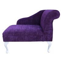 Compact Chaise Longue Chair In A Purple Velluto Fabric Reduced Price Compact Chaise Longue Chair In A Purple Velluto Fabric Reduced Price