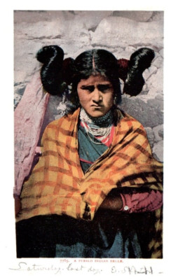 ''Pueblo Indian Girl'' NATIVE AMERICAN c1905 UDB - Postcard
