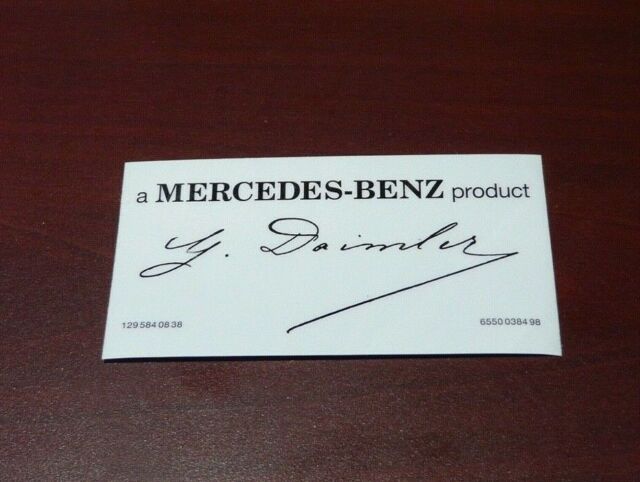 OEM Clear Windshield Glass Decal Daimler Signed Signature for Mercedes Benz