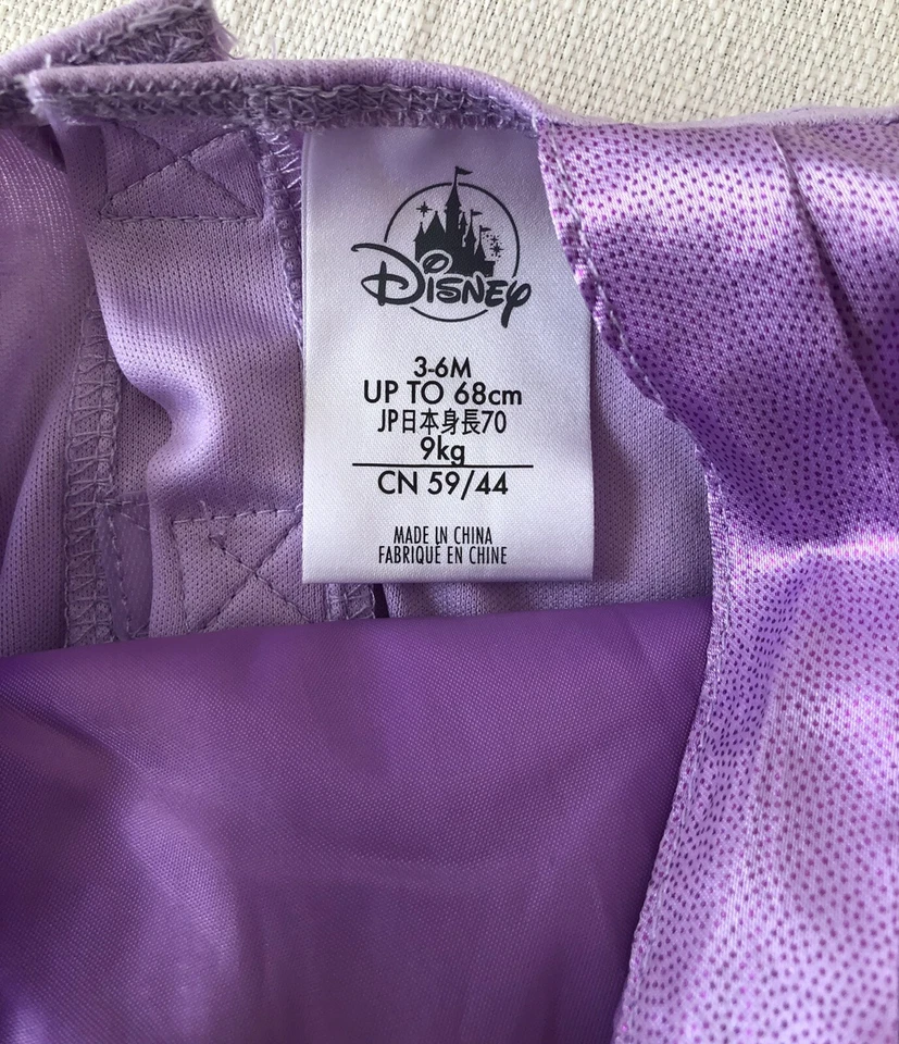 EUC Disney Store русалочка камбала платье 3-6 М Baby Хэллоуин костюм рыбы - Изображение 3 из 3