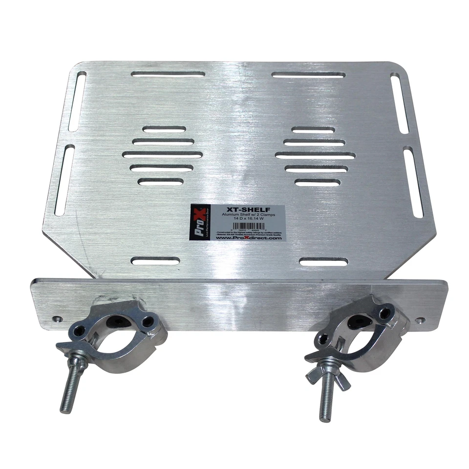 ProX XT-SHELF Aluminum Truss Shelf W-2 Clamps 14" D x 16.14" W Max Load 220lbs - Image 3 of 4