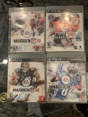 NHL 14 - Madden 10 - Madden 12 - Madden 13 - Sony Playstation 3 - untested