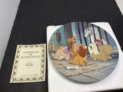  Dog Pound Blues  Collector Plate Walt Disney Lady and the Tramp Plate #2070A
