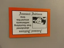 PERSPECTIVE Time Line Game 1992 card used ANASAZI INDIAN World History free ship