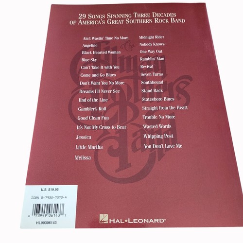 The Allman Brothers Band 29 Best Songs Songbook Piano Vocal Guitar Chords - Picture 2 of 10