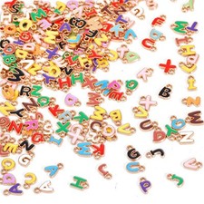 200pcs Az Metal Letter Charms For Jewelry Making Capital Alphabet Initial Charms