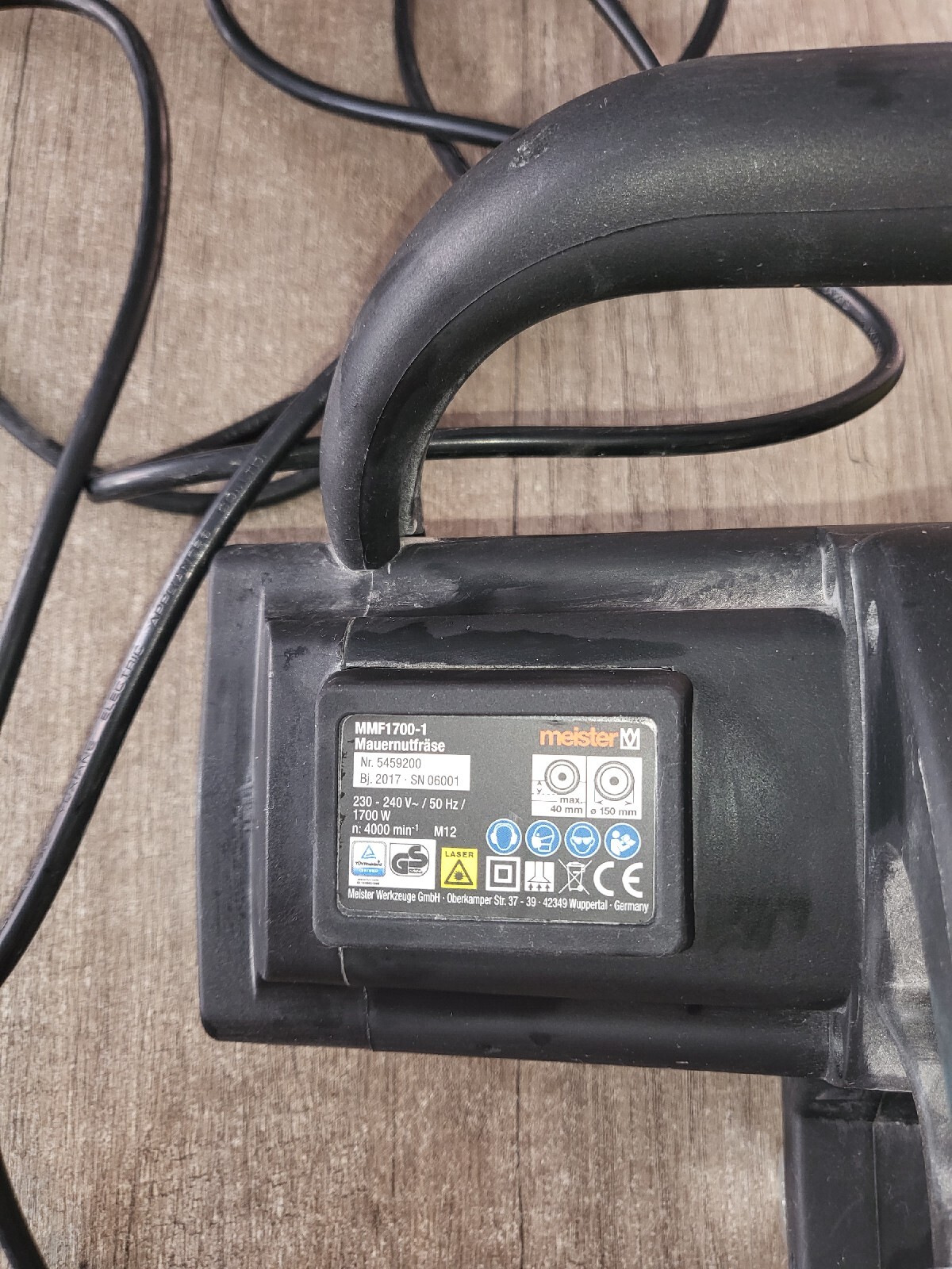 meister mauernutfräse mmf1700 1