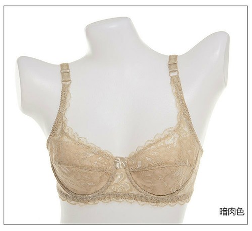 Fashion Ultra-thin Lace Fine Embroidery Deep V Push up Bra Plus Size 32-44 D E F - Picture 38 of 47