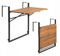 Gartentisch Beistelltisch Klapptisch Balkontisch Garten Holz Massiv Bistro 61Cm