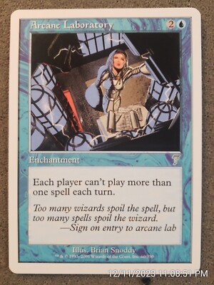 Arcane Laboratory 7th Edition NM Blue Uncommon MAGIC GATHERING CARD (DS3D1A6)