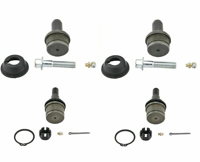 For Ford E-150 E-250 E-350 Econoline 2 Front Lower & 2 Upper Ball Joints Moog