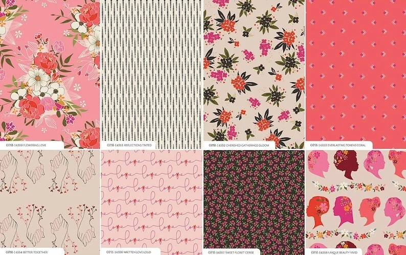 Bolo de coração aberto 10" camadas Maureen Cracknell para tecidos de galeria de arte 42 peças - Imagem 3 de 3