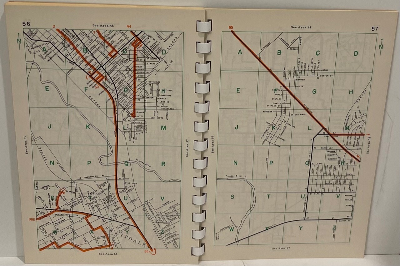 Dallas Mapsco 1956 - Original - Pristine condition - Vintage
