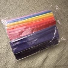 Multicolor Stretch Fabric Headbands for Hair 16 count