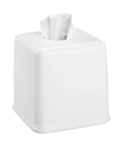 Plastic Square Facial Tissue Box/Cover Holder for Bathroom Vanity Countertops.