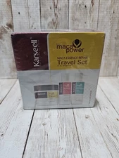 Karseel Maca Power Essence Repair Travel Kit. NEW/SEALED. Collagen, Shampoo,Cond