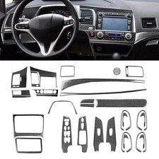 29pcs Carbon Fiber Interior Full Kit Cover Trim For Honda Civic 8th 2006-11