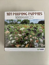 New 101 Pooping Puppies, 1000 Piece Jigsaw Puzzle, 27 x 19, Funwares 