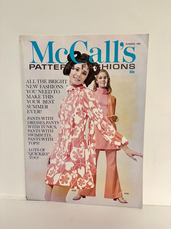 Groovy 1969 McCall's Pattern Fashions Magazine Catalog Mod Minis Bell Bottoms