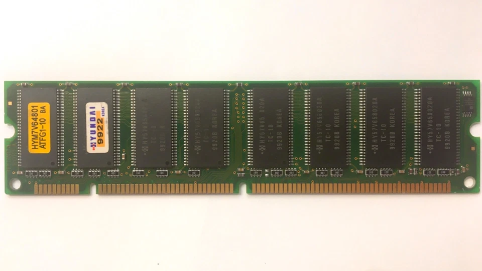 Hyundai Korea HYM7V64801 ATFG1-10 BA PC100 RAM Memory Module - Image 3 of 4