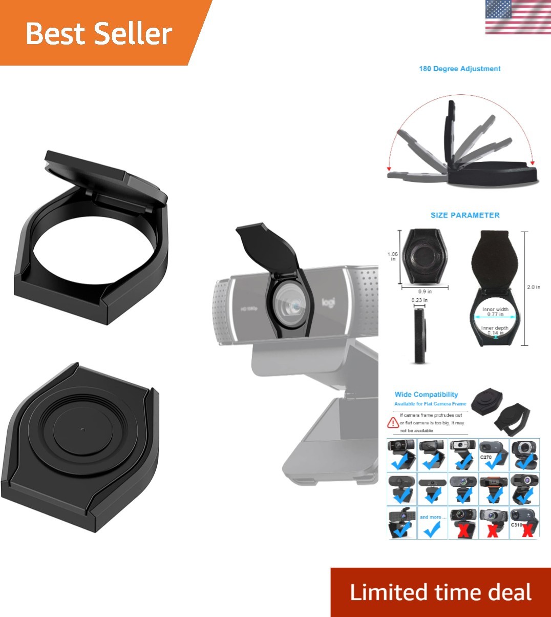 Webcam Privacy Covers - Durable 2 Pack for Desktop & Laptop Use-image