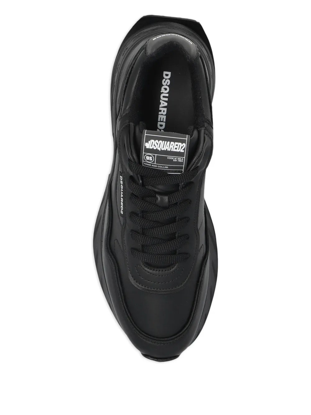 Dsquared2 Sneakers Sprinter in pelle nera 31DU foto 4
