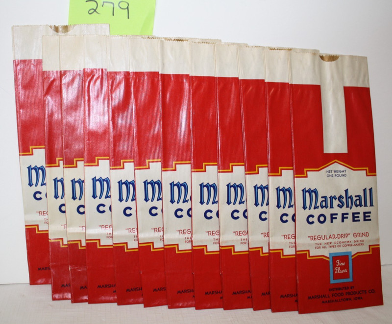 Vintage Coffee Bags Marshall Coffee bags, Marshall Food Products Marshalltown IA