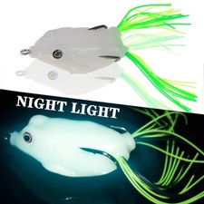 3PCS Soft Jig Head Fishing Lures Frog Night Light Plastic Swimbait Jigs Hooks