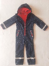 Regenanzug Mädchen Topolino Gr. 116 Blau/Rot mit Kaputze Neuwertig
