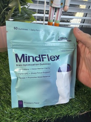 Project SuperHuman MindFlex Brain Gummies 60 Strawberry Focus Mental Clarity