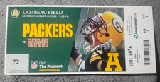 Cleveland Browns Green Bay Packers NFL Ticket Aaron Rodgers Lambeau 2009 ROW 1
