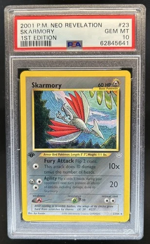 2001 Pokemon Neo Revelation 1st Edition Skarmory #23/64 PSA 10 GEM MINT