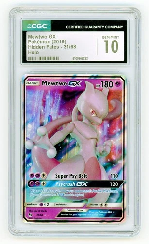 New ListingMewtwo GX 31/68 Hidden Fates CGC 10 (English)
