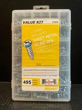 MIDWEST FASTENERS COMBO PAN HEAD SHEET METAL SCREWS VALUE KIT 11922 (495-PIECES)