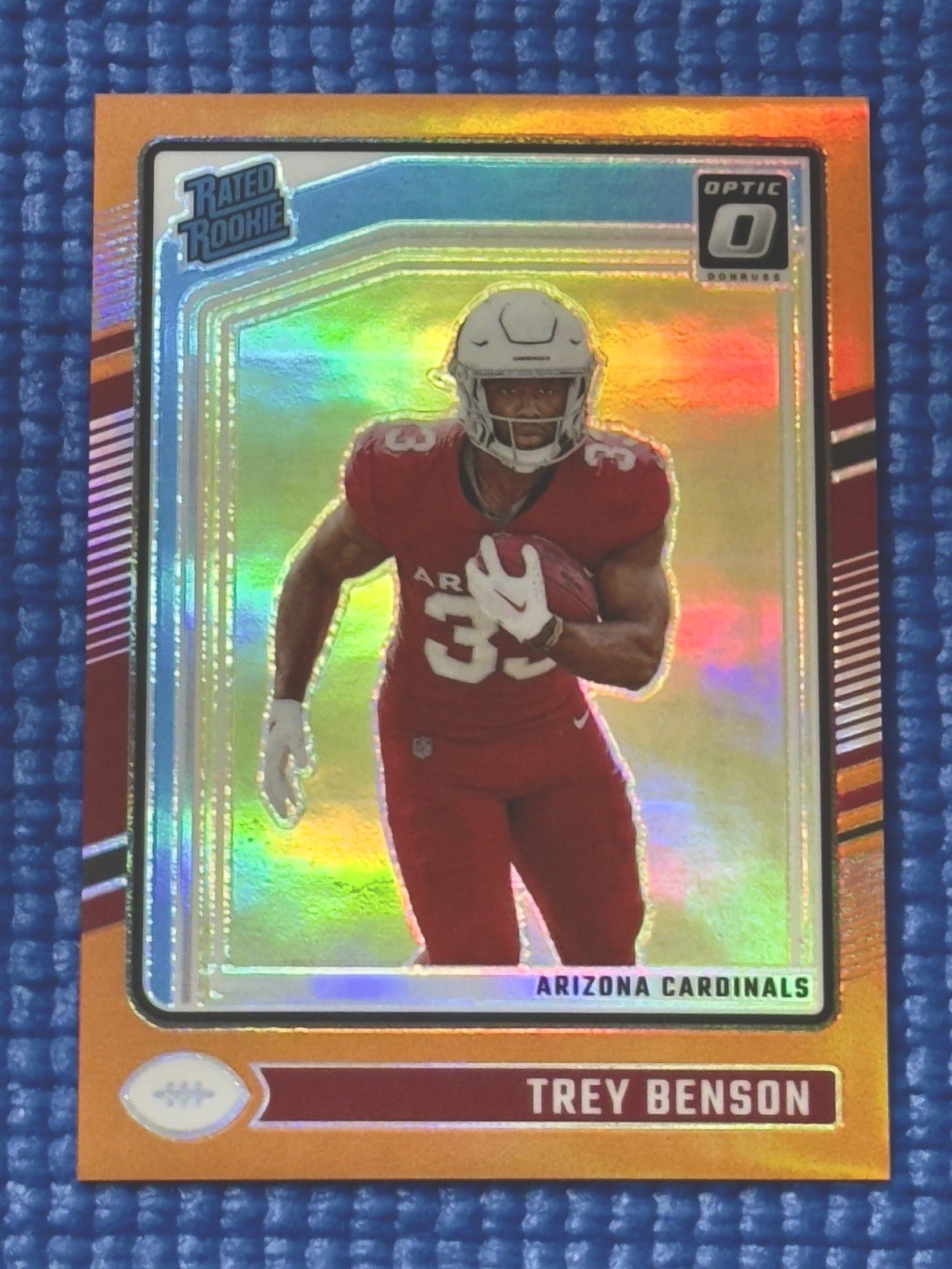 2024 Donruss Optic Rated Rookie Trey Benson #293 Orange Prizm RC /249 Cardinals