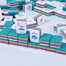 American Mahjong Game Set, 160 Peacock blue Layered Mah Jong Tiles Fast ship