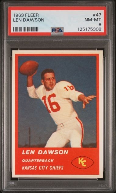 1963 Fleer #47 Len Dawson PSA 8