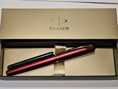 Parker Latitude, Garnet Red, Füllfederhalter Feder M,  Konverter,  Box,  Neu