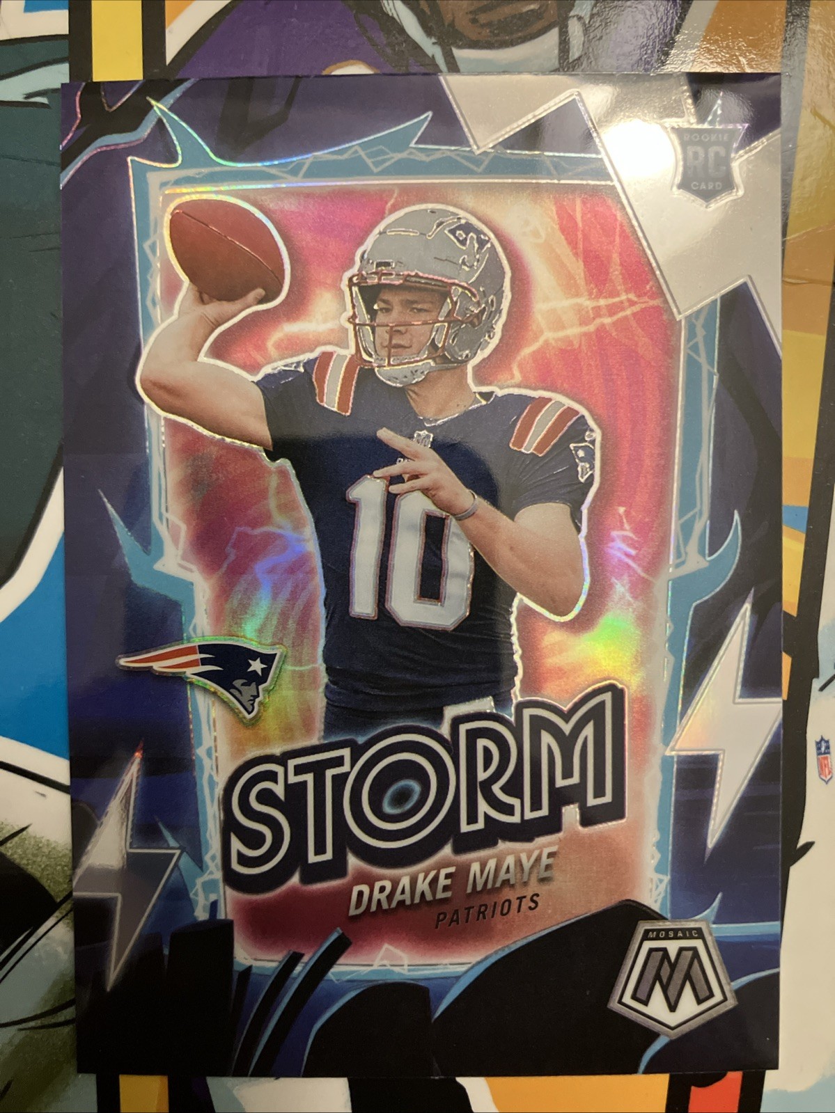 2024 Panini Mosaic - Storm Drake Maye #3 Silver Prizm (RC)