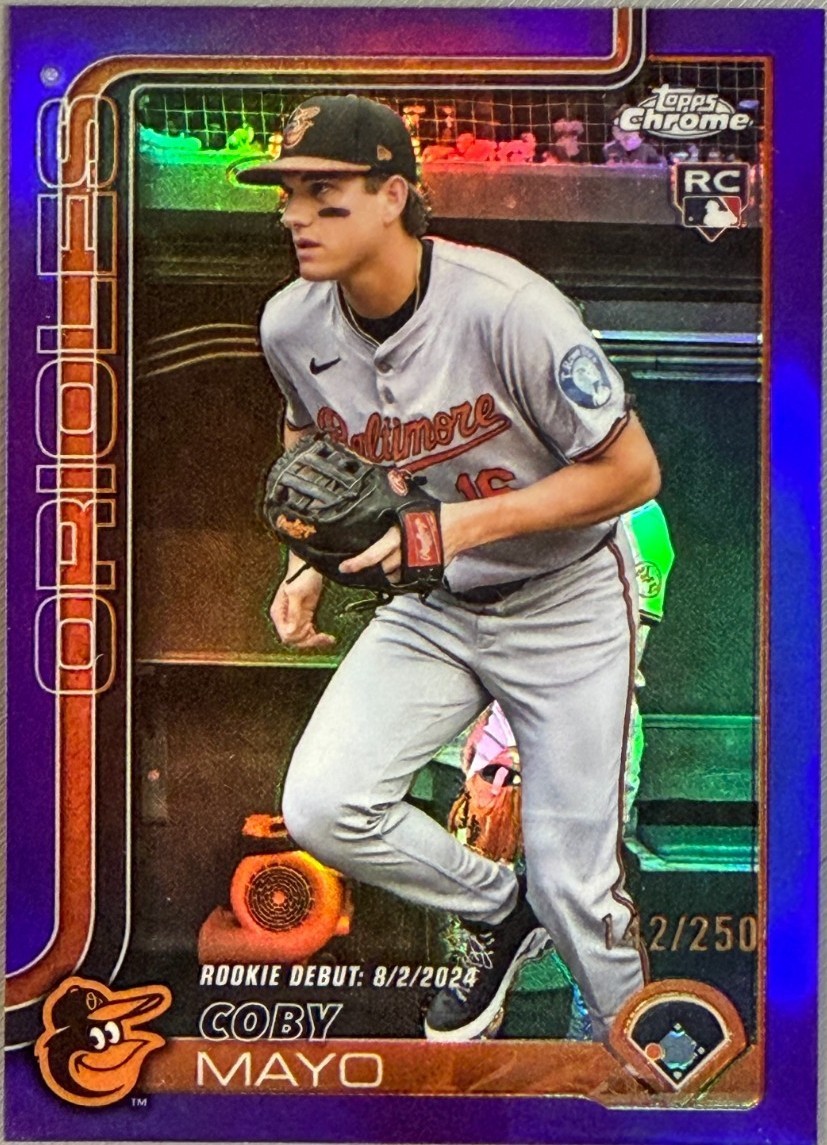 2025 Topps Chrome Update Series - Rookie Debut Coby Mayo #USC94 Purple ...